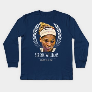 Serena Williams - Greatest Of All Time Kids Long Sleeve T-Shirt